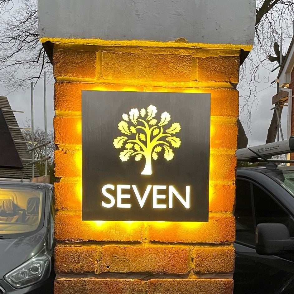 LED House Name in Stainless Steel - Custom