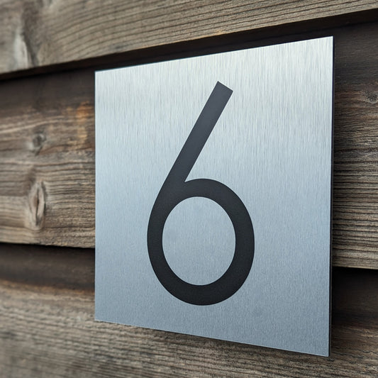 Silver House Number Plaque