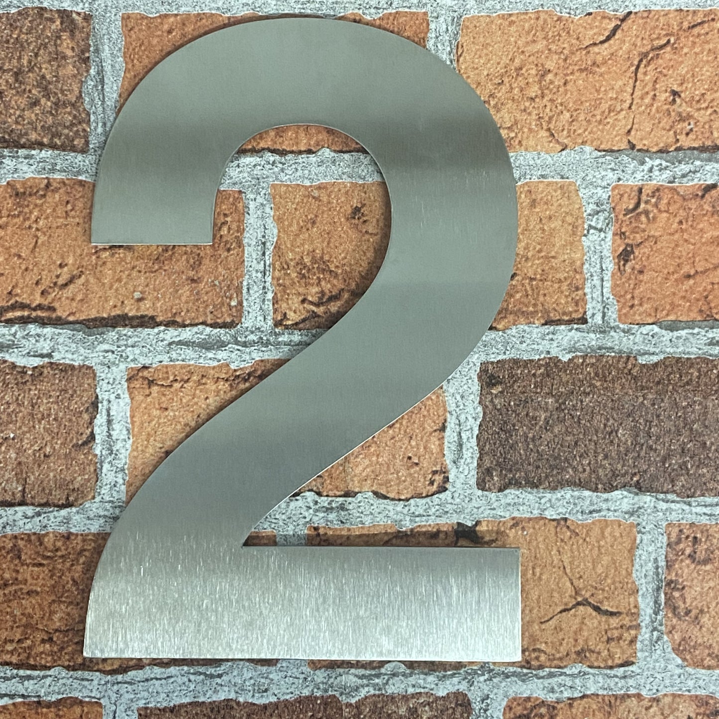 SALE Stainless Steel Helvetica BOLD Number 2, 195mm high