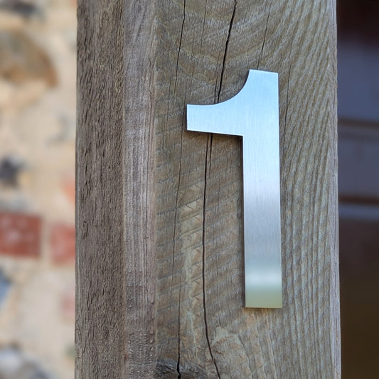 Stainless Steel Door Number - Helvetica