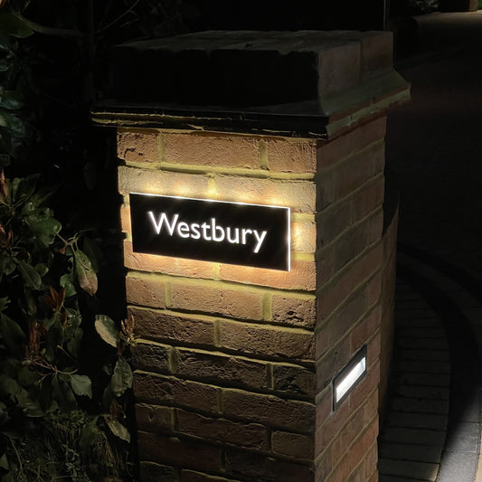 LED House Name, single line of text