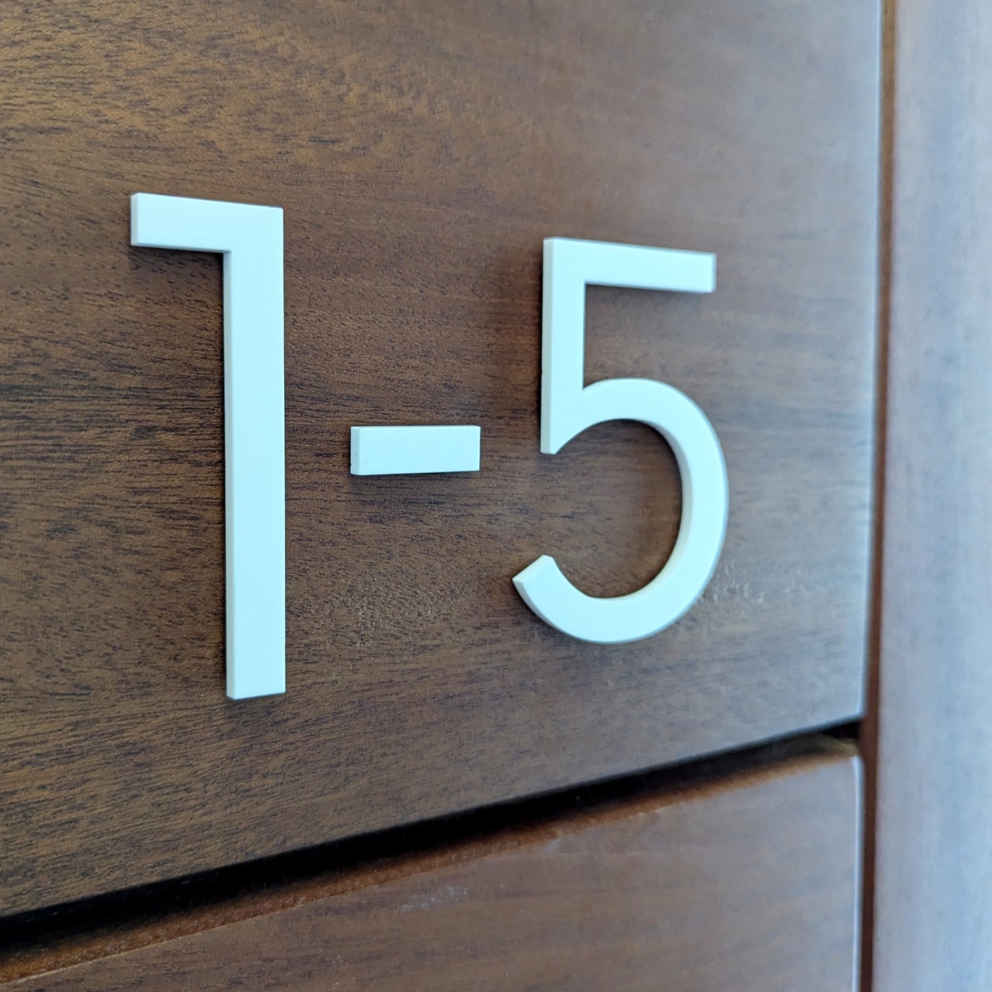 Modern Matt White Lettering for Offices - choose your text - stick on fixings