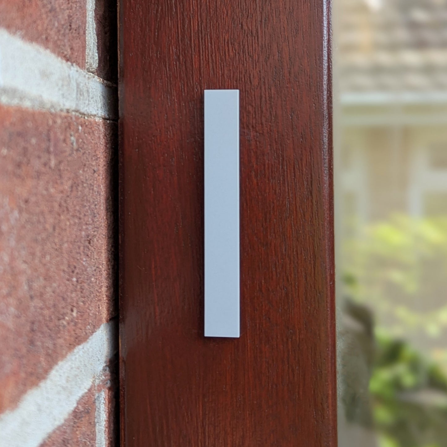 Modern Matt Ash Grey Door Number - stick on fixing