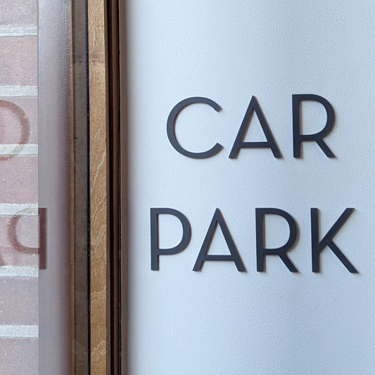 Modern Matt Grey Lettering for Offices - choose your text - stick on fixings