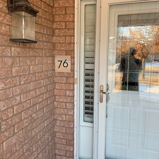 Contemporary Square House Number Plaque