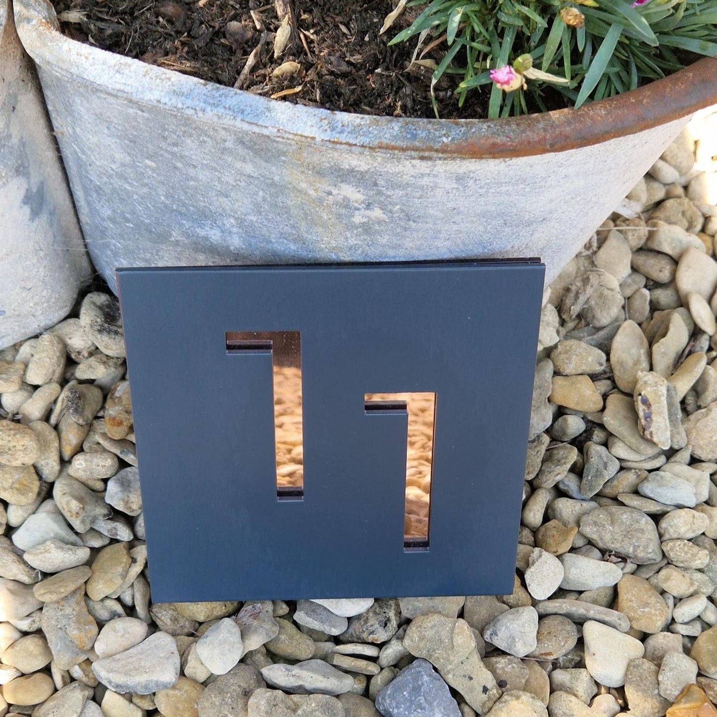 SALE Acrylic House Number Plaque 11