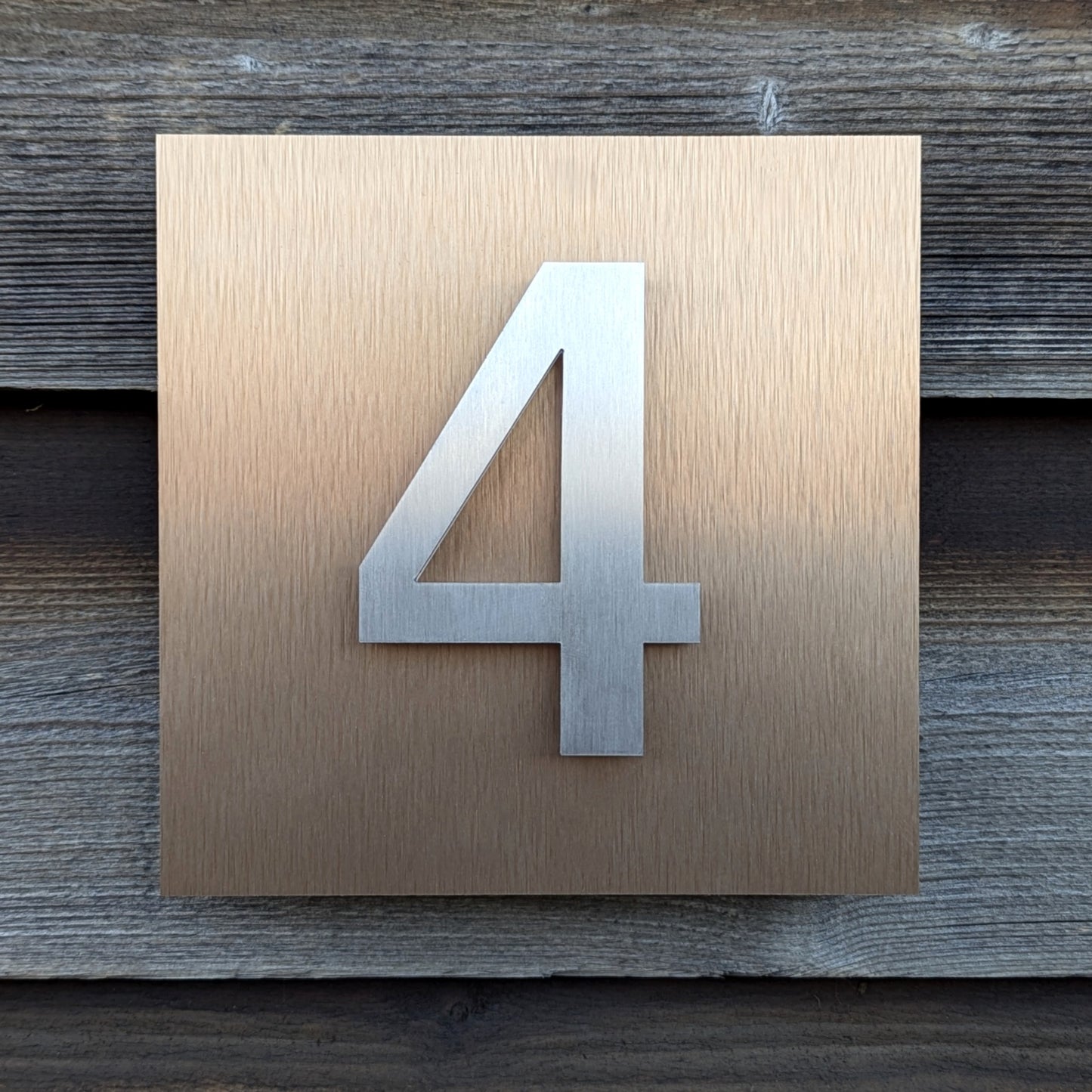 3D House Numbers, mounted onto bronze