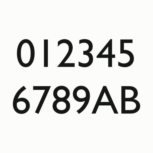 Rectangle House Number Plaque - Gill Sans font - Grey Recycled Acrylic