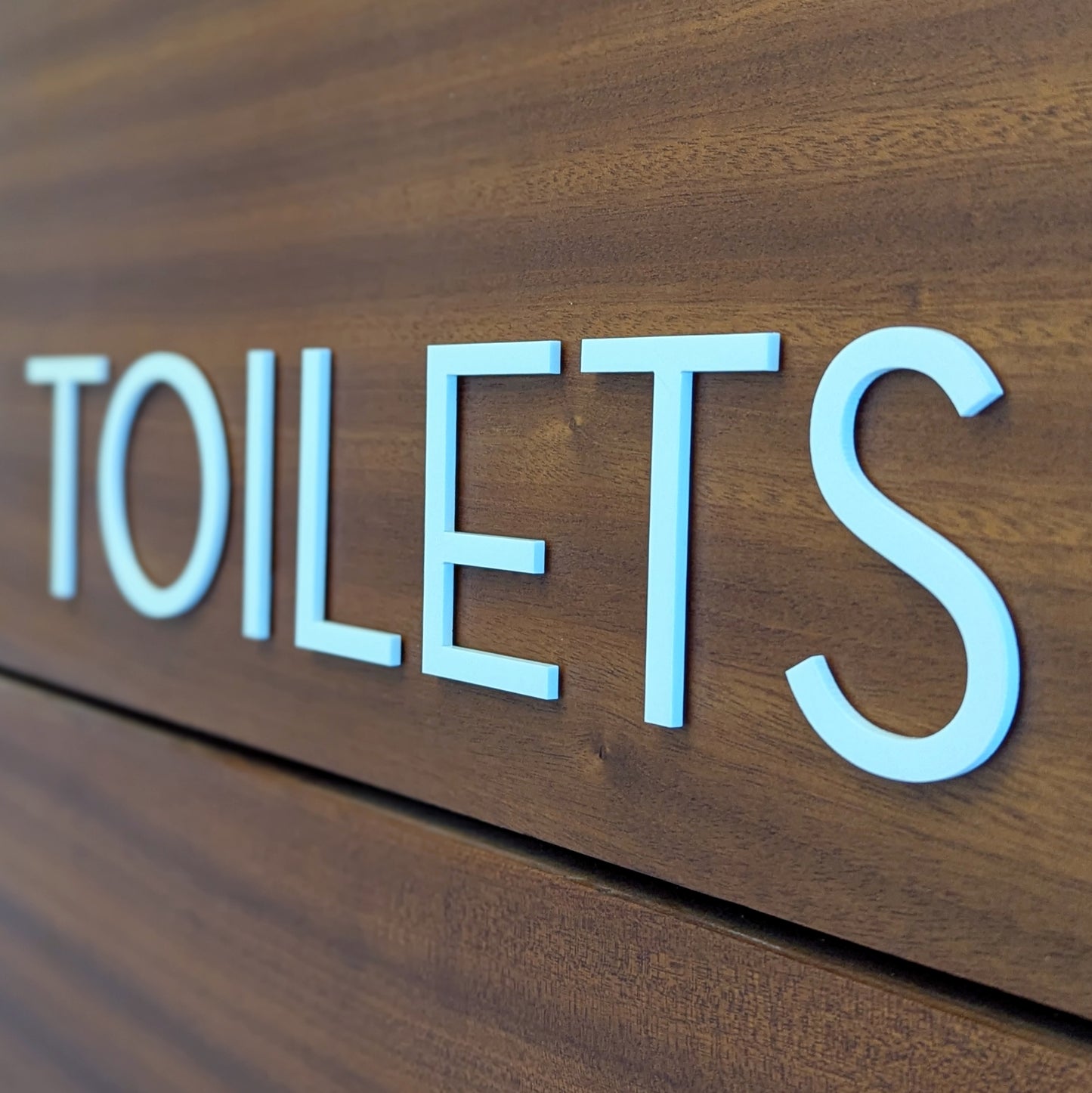 Modern Matt White Lettering for Offices - choose your text - stick on fixings