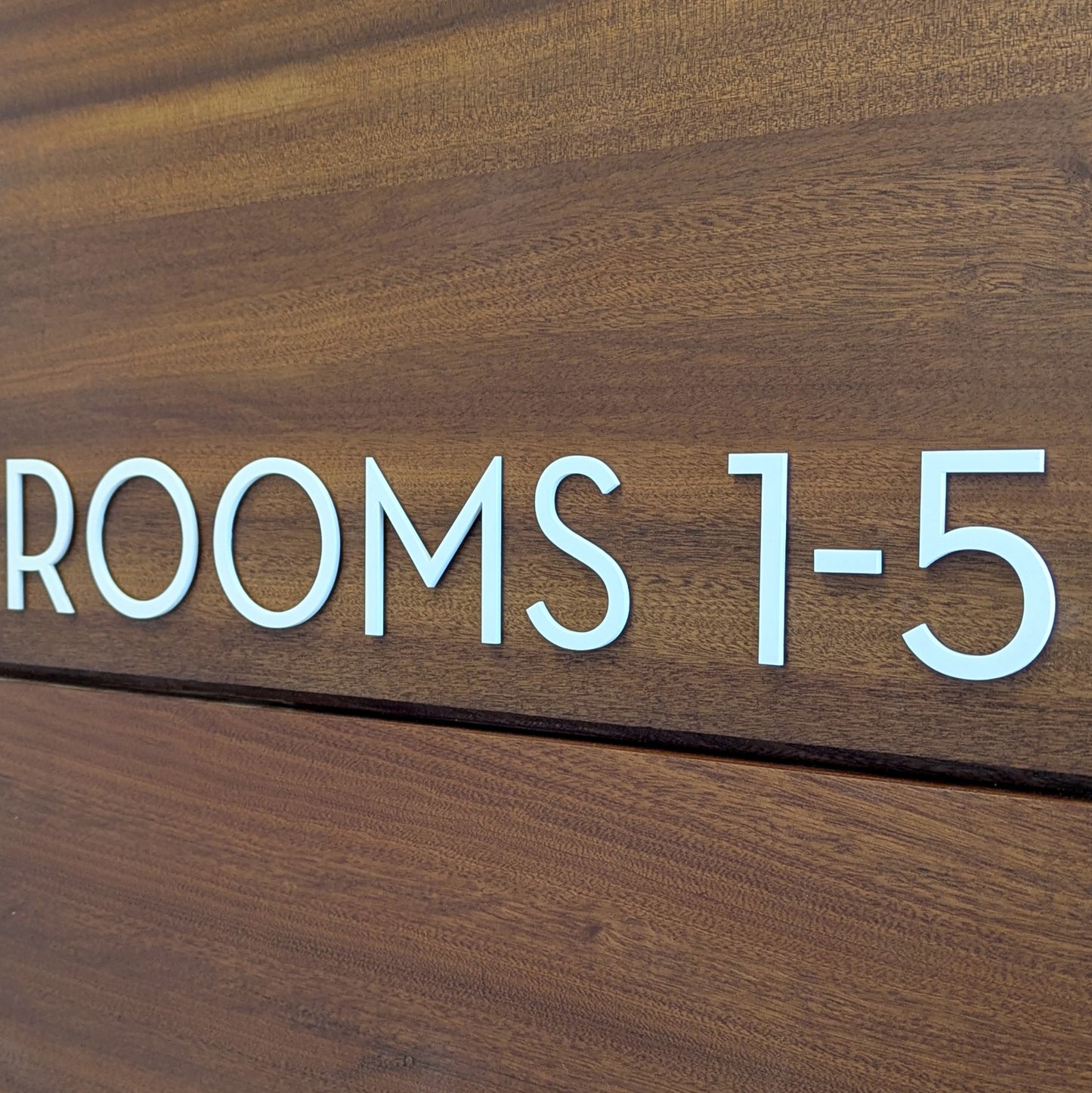 Modern Matt White Lettering for Offices - choose your text - stick on fixings