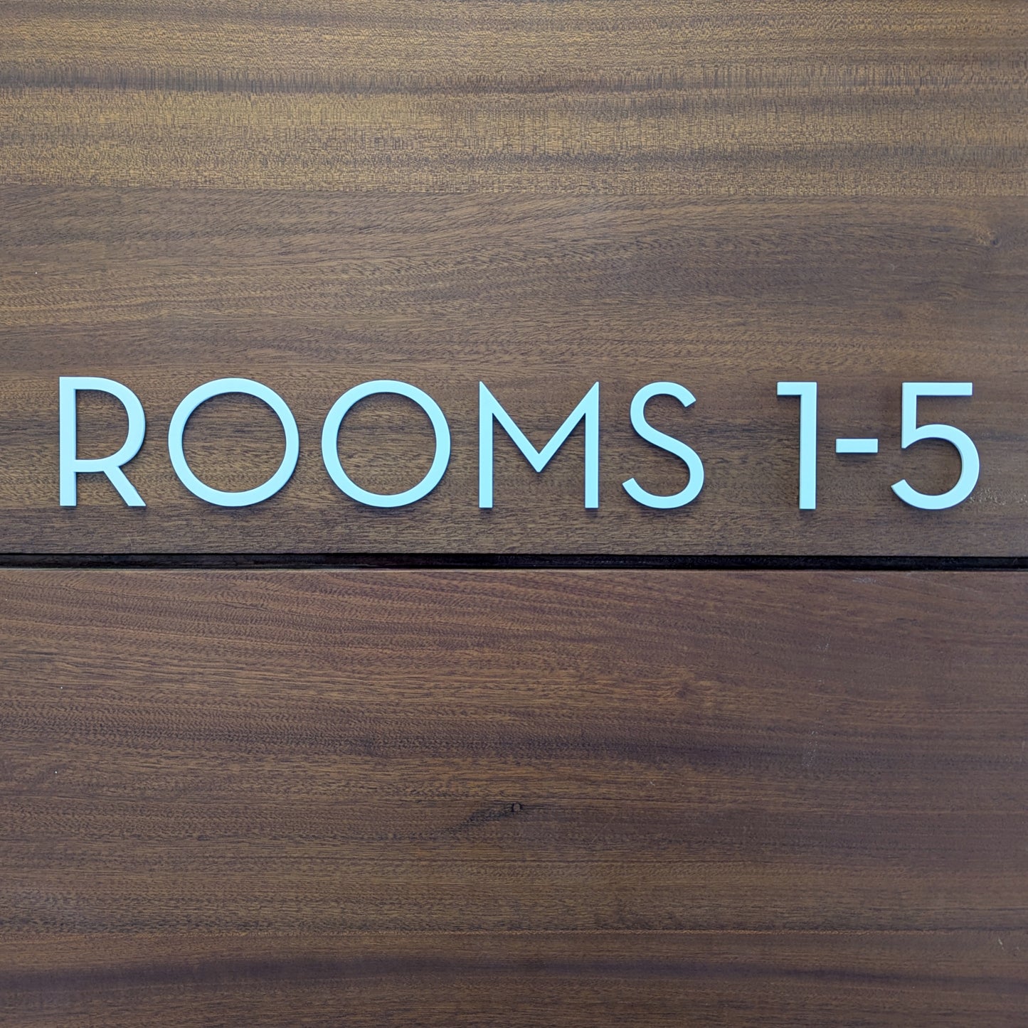 Modern Matt White Lettering for Offices - choose your text - stick on fixings