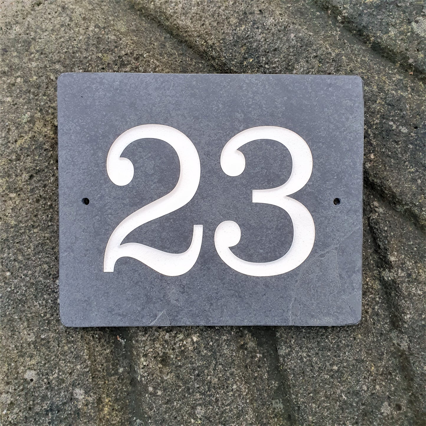 Slate house number, custom house number, house number, ariel house number