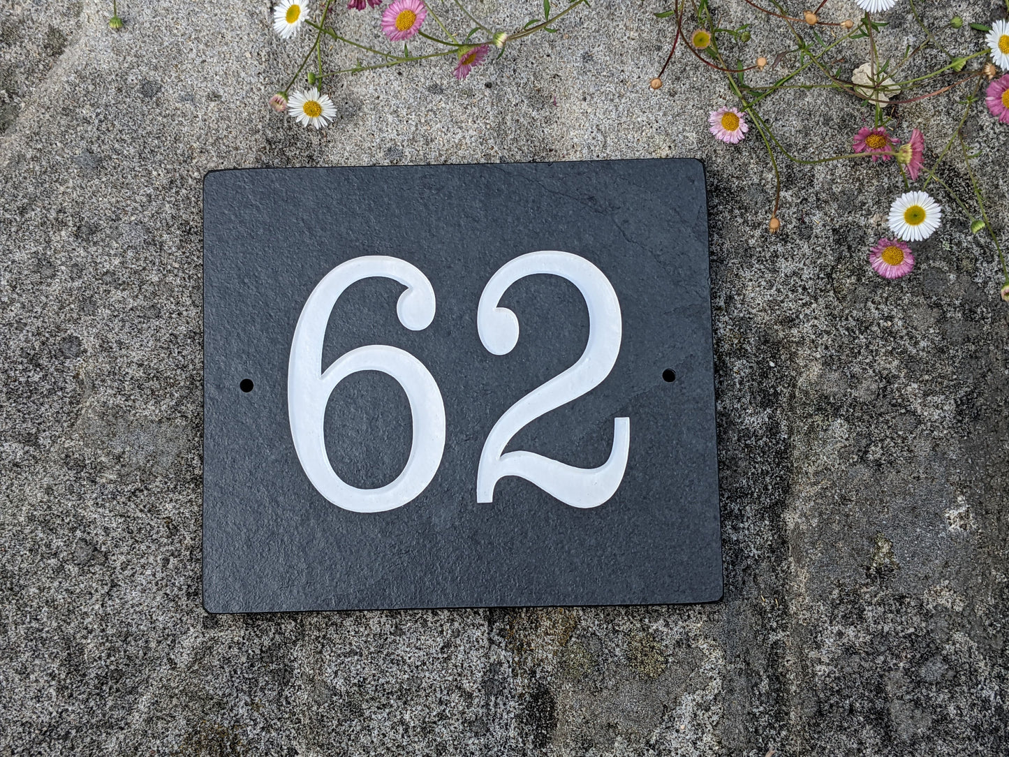 Slate house number, custom house number, house number, ariel house number