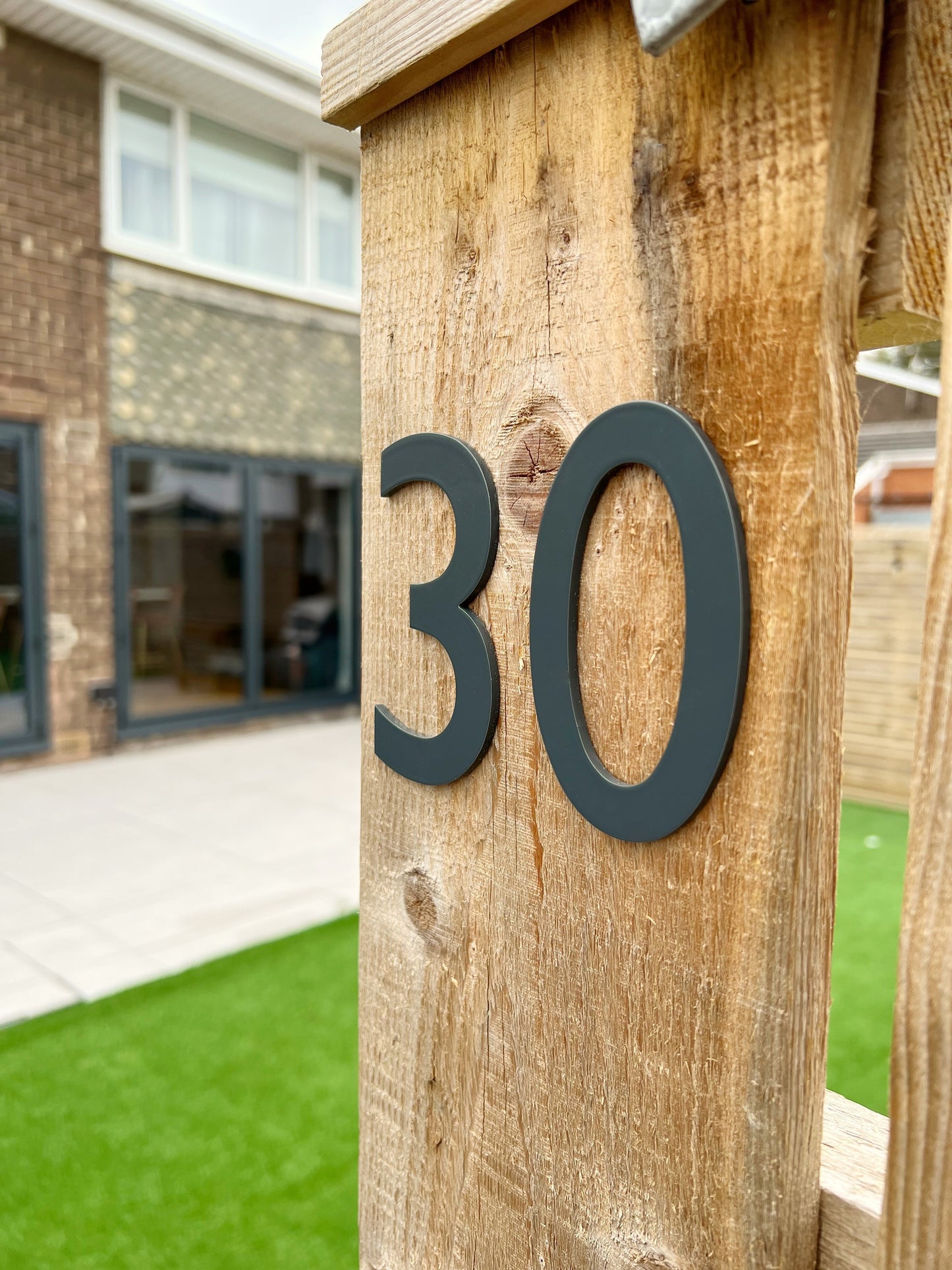 Anthracite Grey House Numbers - Powder Coated Stainless Steel