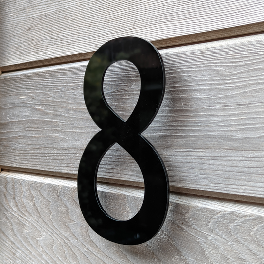 SALE Custom House Number 8 - 20cm floating - Custom Colour (Black)