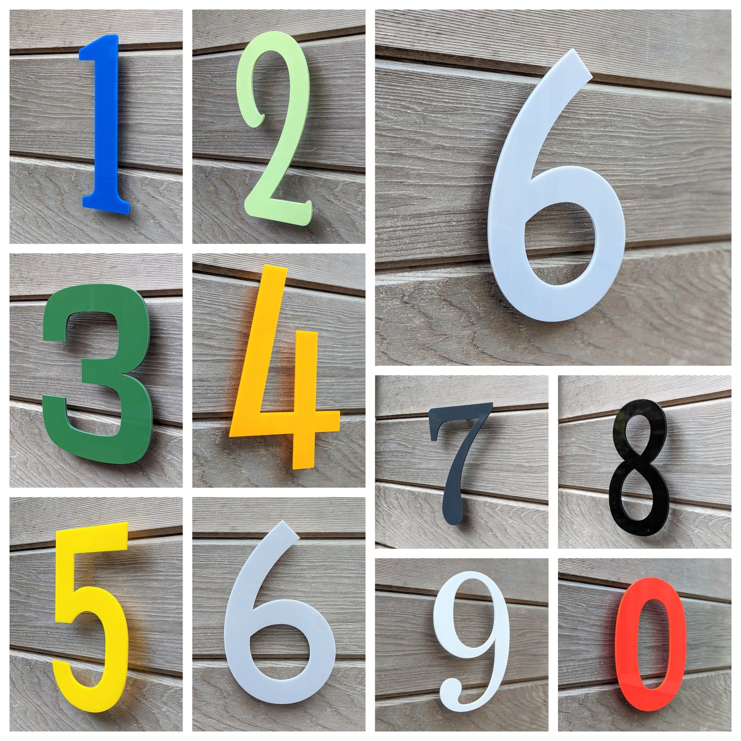 Custom House Numbers - 20cm floating - Custom Colours