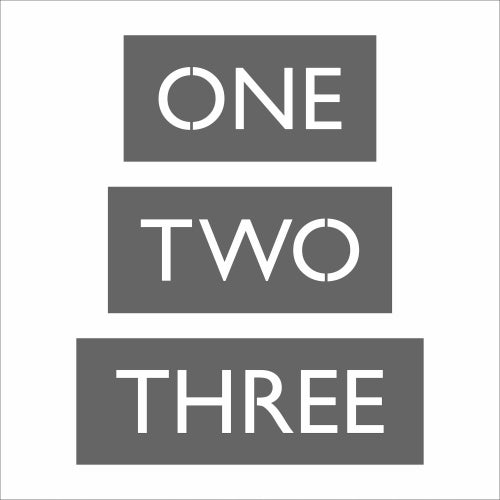 House Number Word Plaque - Grey - Customisable