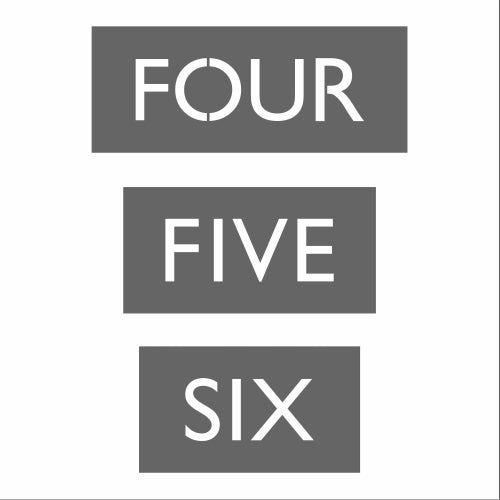 House Number Word Plaque - Grey - Customisable