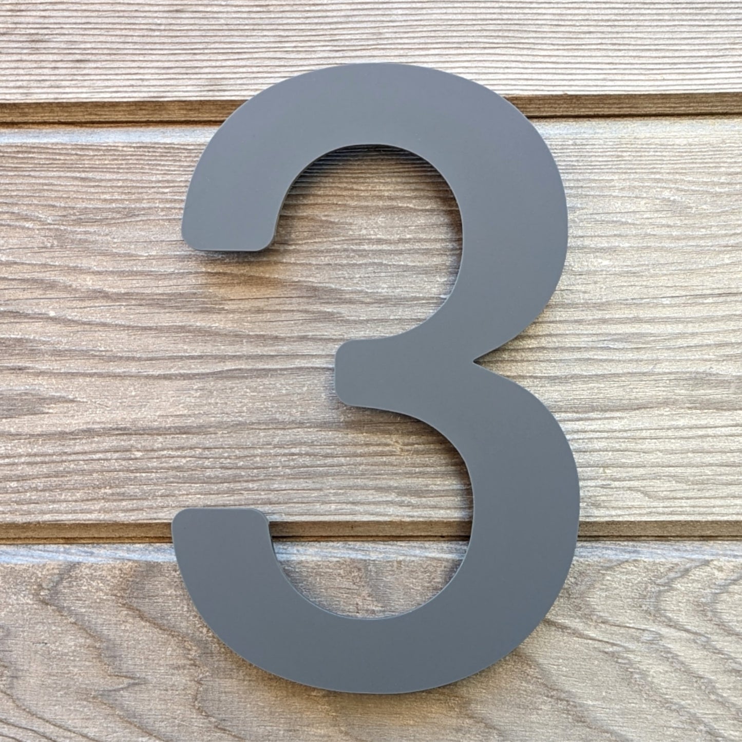 Modern Grey House Numbers 20cm - Acrylic Floating