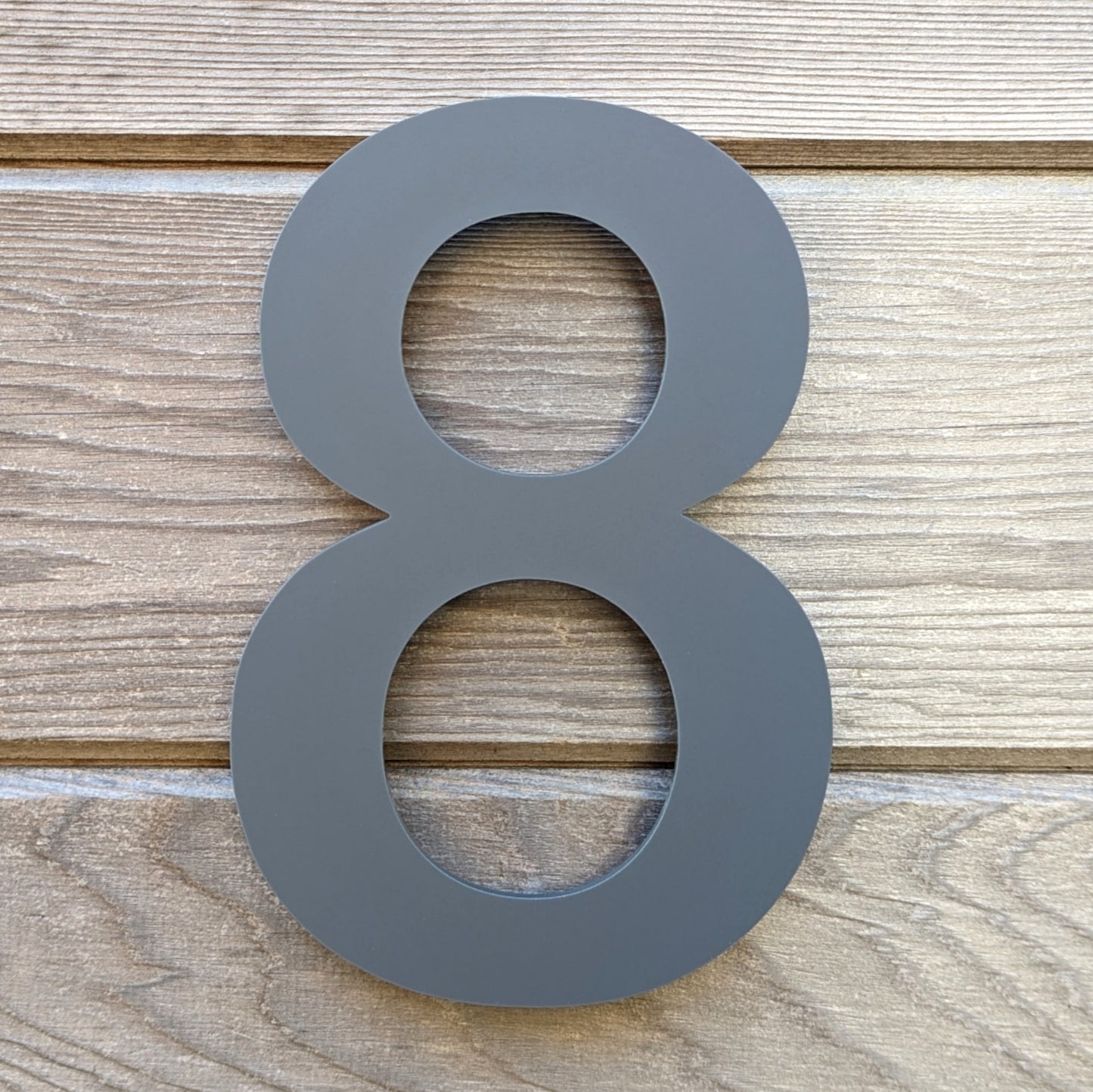 Modern Grey House Numbers 20cm - Acrylic Floating