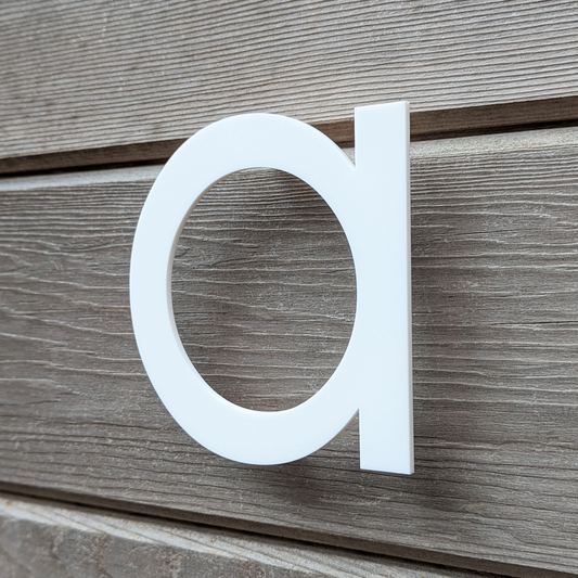 SALE Custom House Number letter a - 20cm floating - Custom Colour (White)