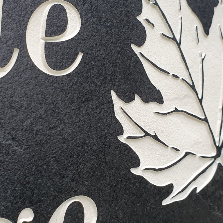 Slate house name, slate custom name, slate sign, custom house name, custom house sign, contemporary house sign, grey and white house sign, slate grey and white, engraved slate, engraved house name, slate house number, slate door number, slate address sign, slate address number 