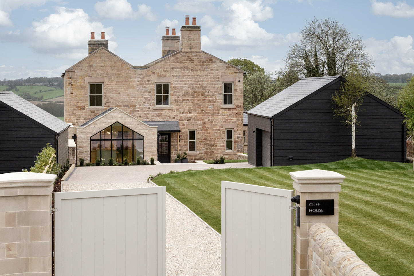 Powder Coated Black House Names