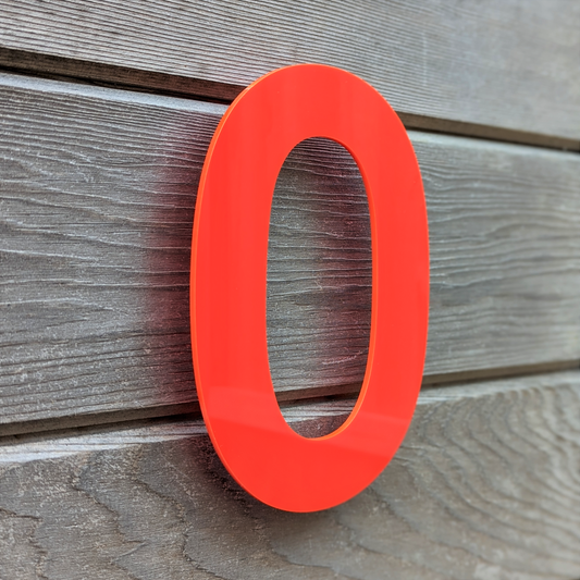 SALE Custom House Number 0 - 20cm floating - Custom Colour (Red)