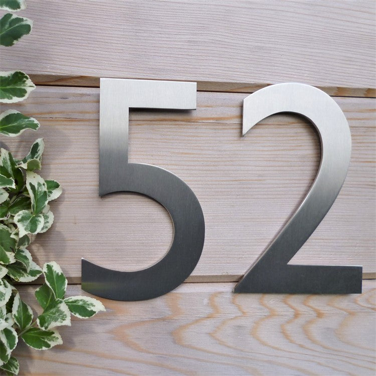 Stainless Steel House Number - Gill Sans