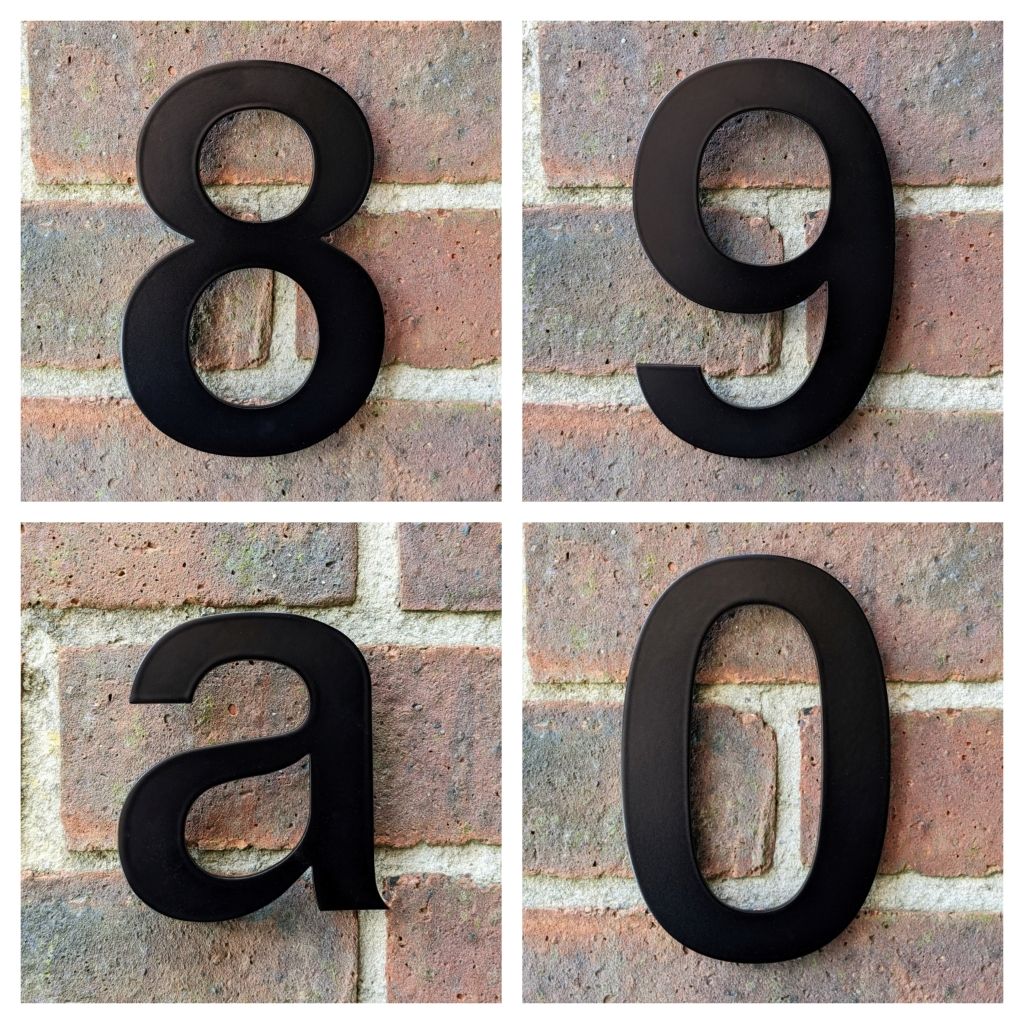 Black house numbers , powder coated house numbers , contemporary house numbers , modern house numbers , floating house numbers , house numbers