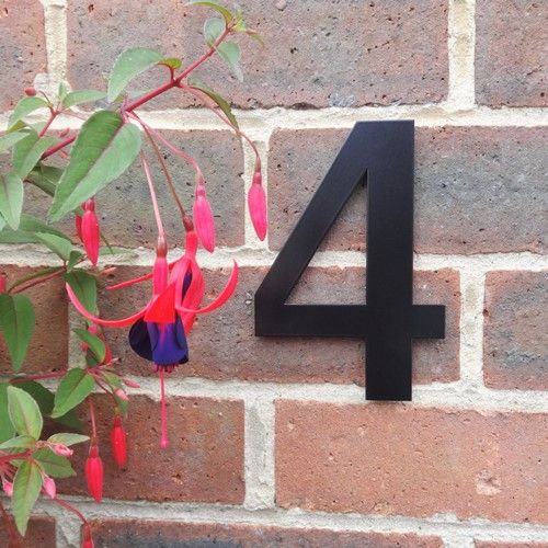 Black house numbers , powder coated house numbers , contemporary house numbers , modern house numbers , floating house numbers , house numbers , custom powder coated house numbers , Black door numbers , UK made house numbers