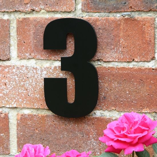 Black house numbers , powder coated house numbers , contemporary house numbers , modern house numbers , floating house numbers , house numbers , custom powder coated house numbers , Black door numbers , UK made house numbers