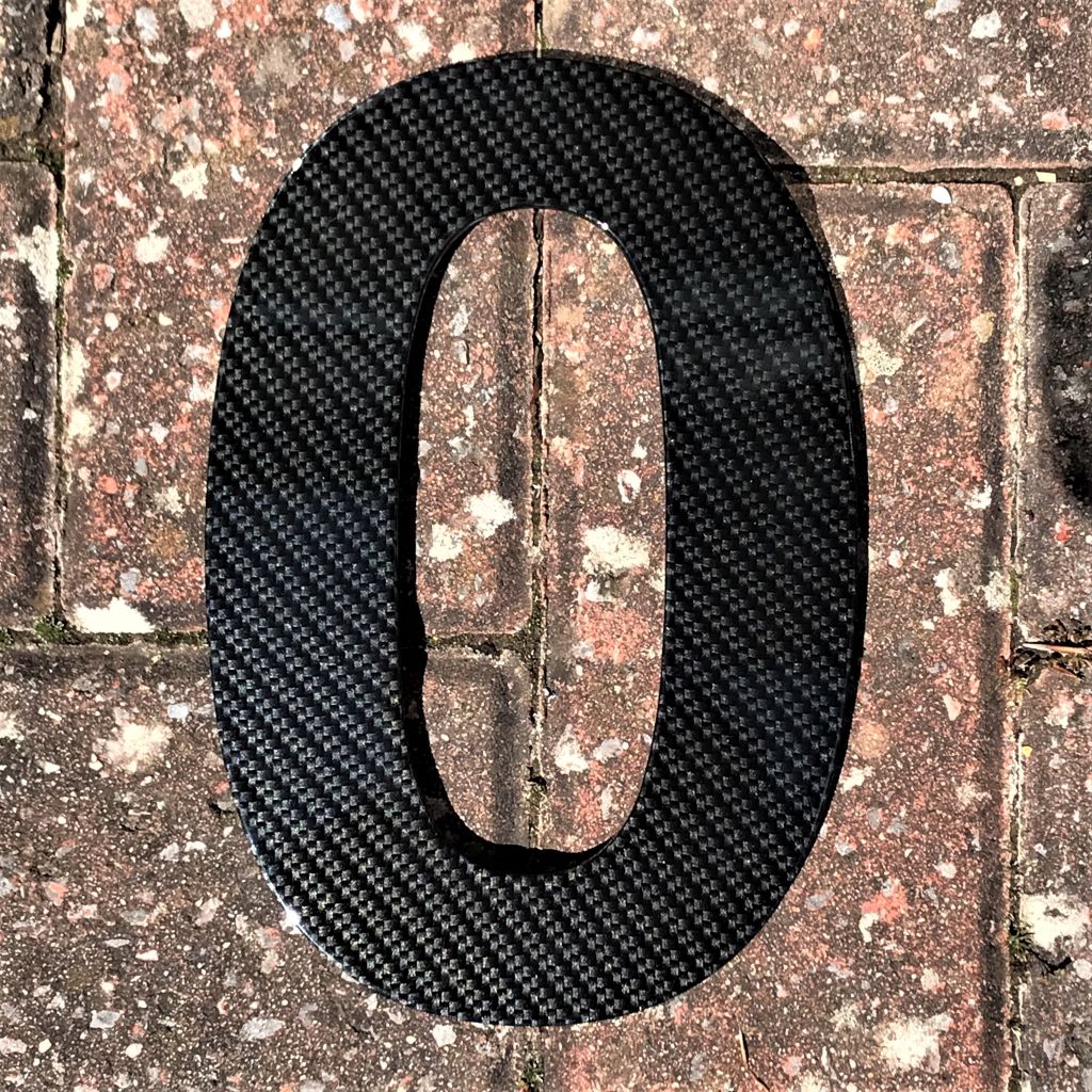 Sale house number, Carbon fibre effect, Sale carbon fibre effect house number