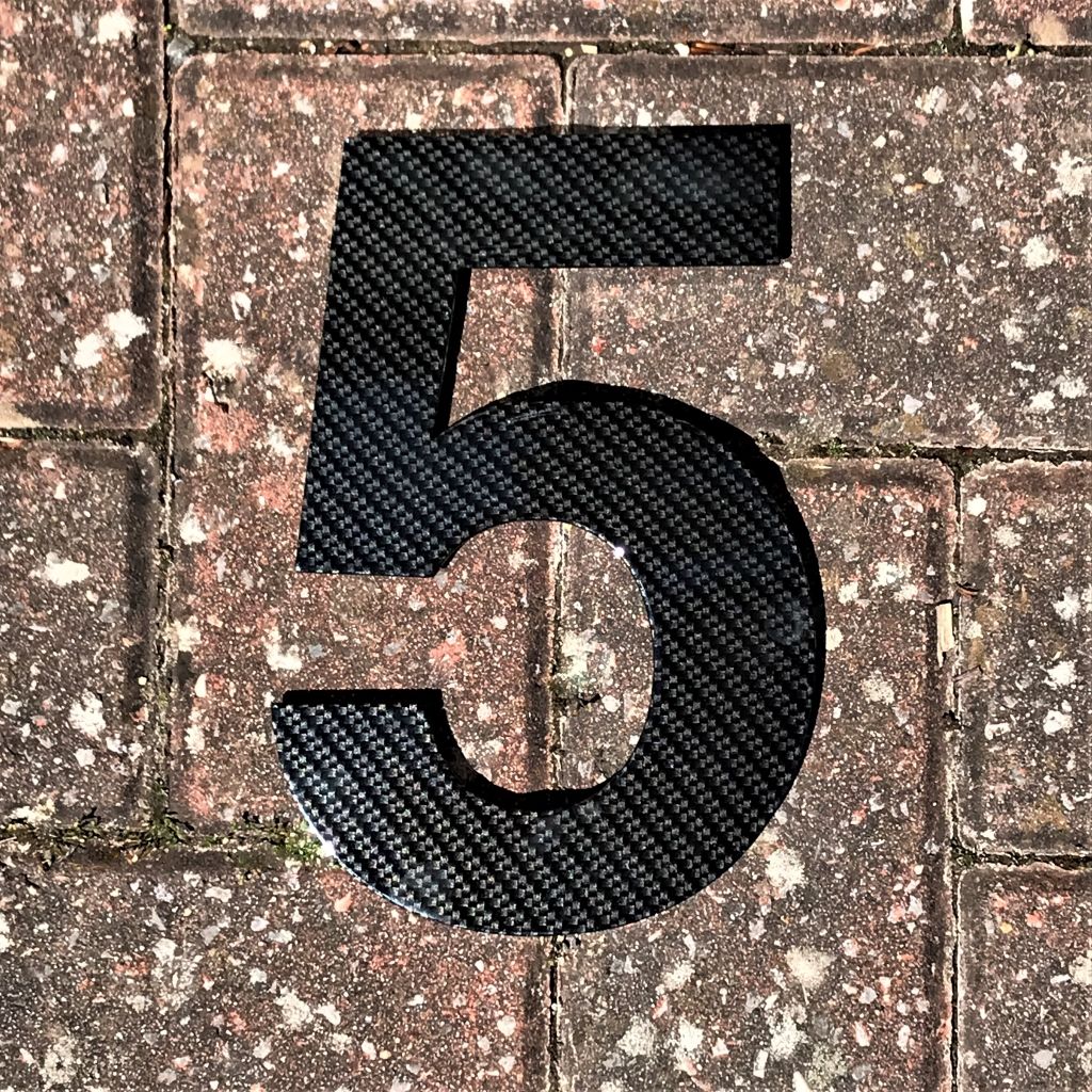 Sale house number, Carbon fibre effect, Sale carbon fibre effect house number