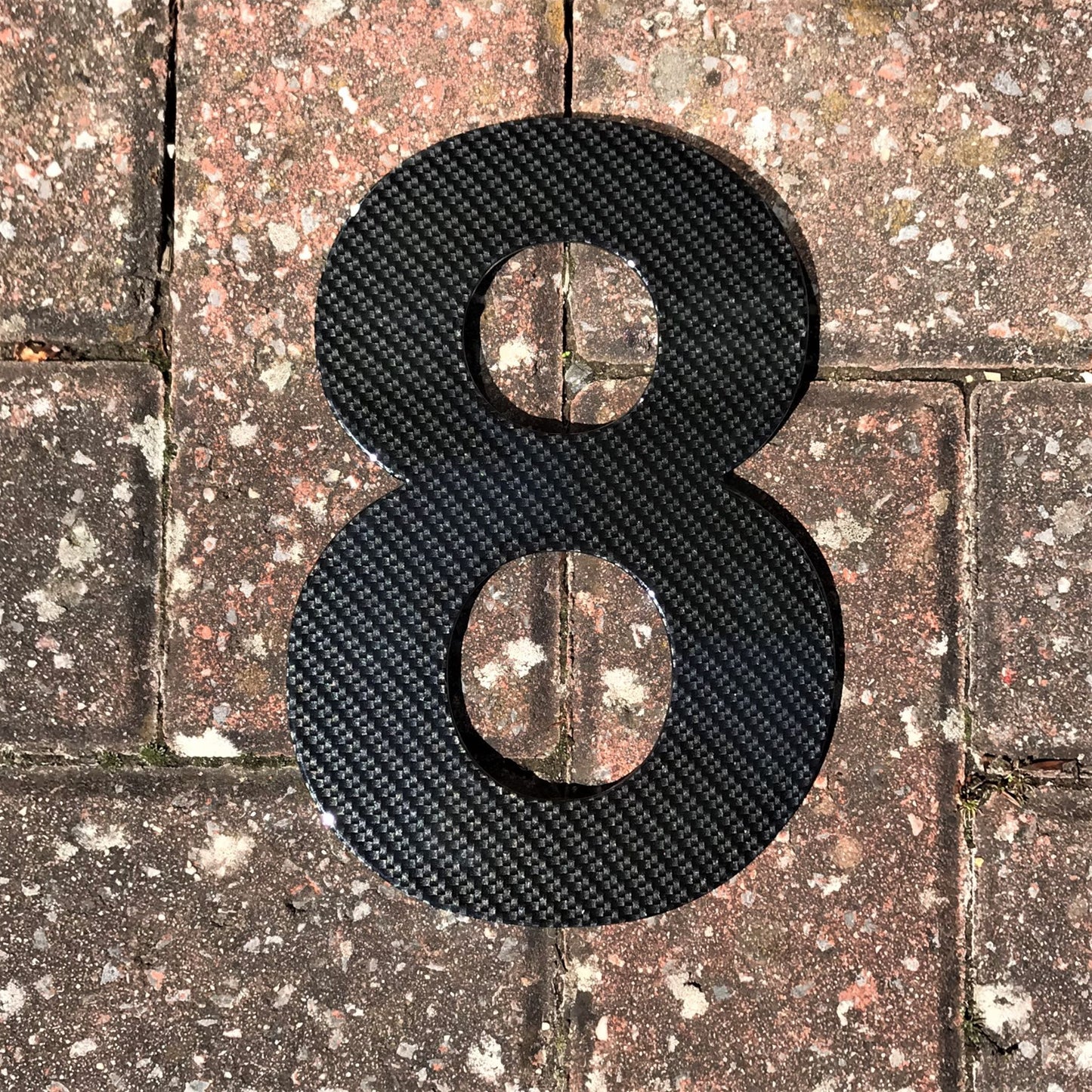 Sale house number, Carbon fibre effect, Sale carbon fibre effect house number