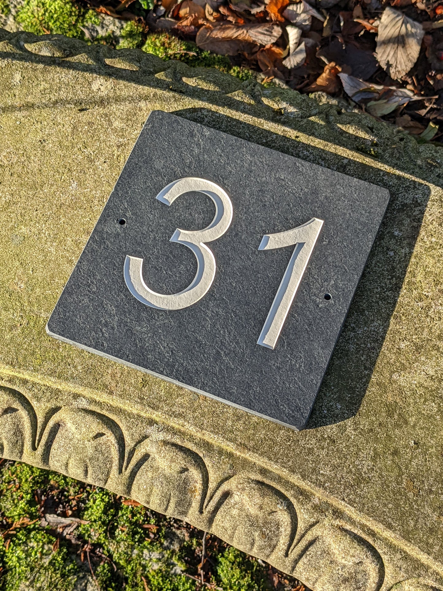 Slate house number, custom house number, house number, ariel house number