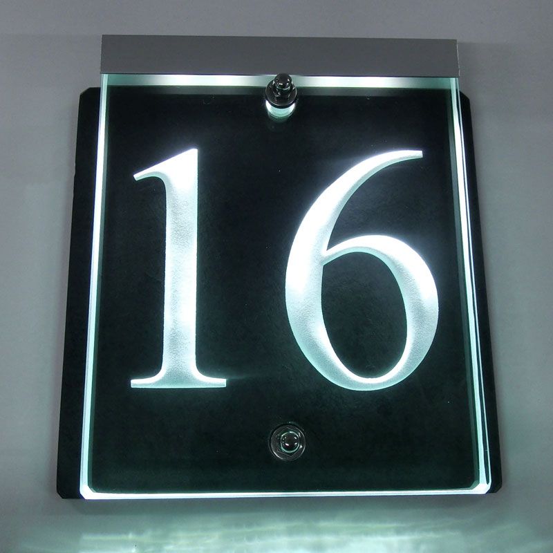 Glass house number , engraved house number, slate house number , modern house number , house number plaque , contemporary house number 