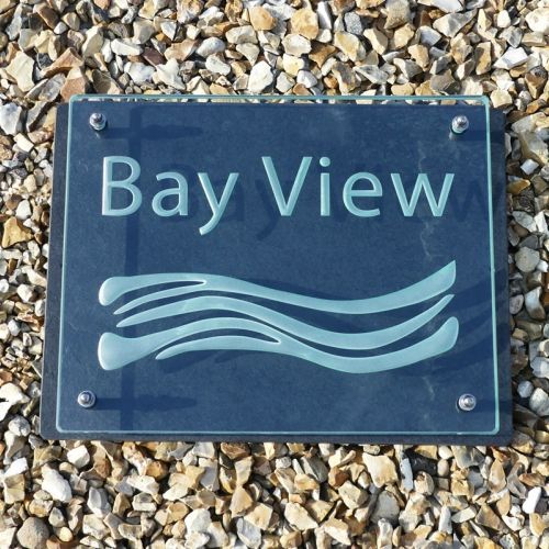 Glass house number , engraved house number, slate house number , modern house number , house number plaque , contemporary house number , glass and slate house names , glass house name plaques , slate house names