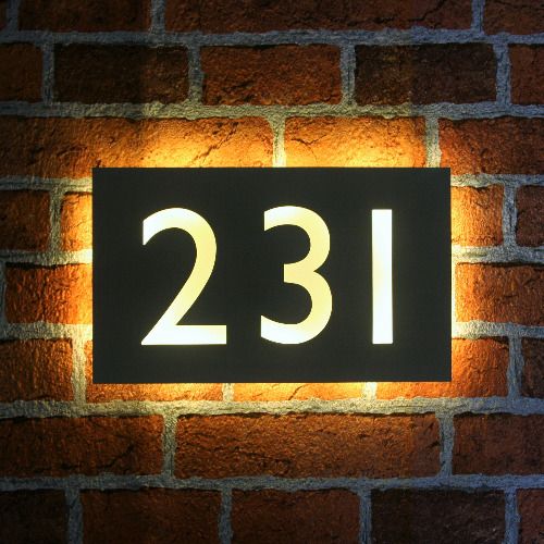 LED House Number, LED Door Number, LED House Name, LED House Sign, LED Sign, Light up Sign, LED House Sgin, LED House Number, Bespoke House Sign, Stainless Steel LED Sign, Sign for unlit areas, House Name, Custom Made House Name