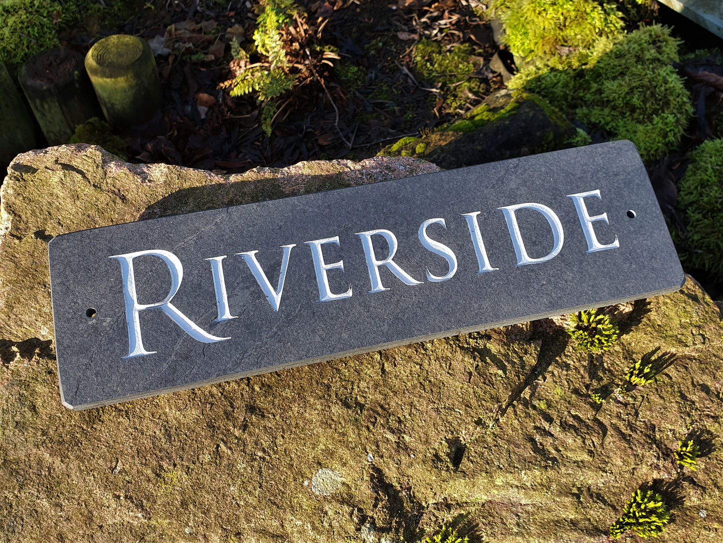 Slate house name, slate custom name, slate sign, custom house name, custom house sign, contemporary house sign, grey and white house sign, slate grey and white, engraved slate, engraved house name, slate house number, slate door number, slate address sign, slate address number 