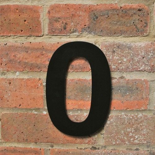 SALE Black Helvetica Bold House Number 0