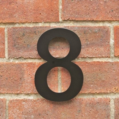SALE Black 3D Helvetica House Number 8