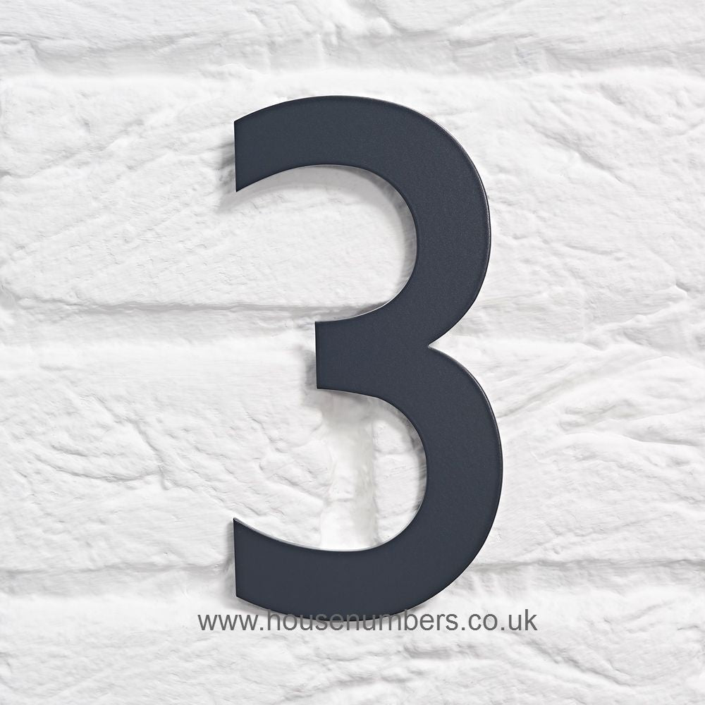 SALE Small Grey House Number Gill Sans 3