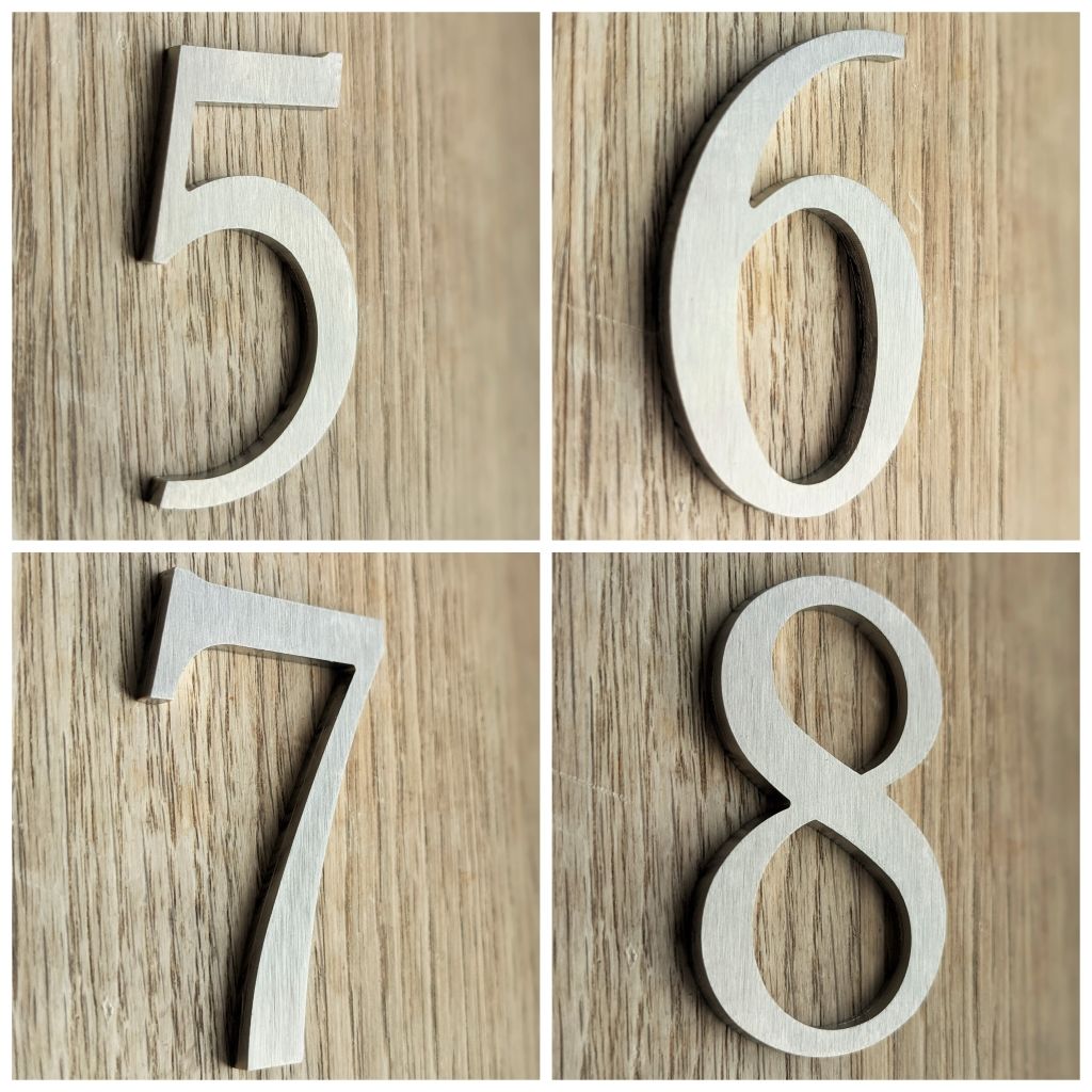 Stainless steel door number , door number , stainless steel house number ,  Stainless steel number , simple door number , traditional door number , floating door number 