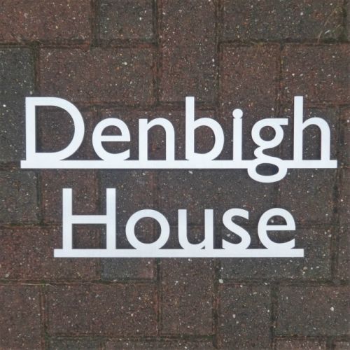 underlined house name , Stainless steel lettering , stainless steel house name , metal house name , metal sign , script house name , hand finished house name , hand finished script sign , stainless steel , custom house name , anthracite grey house name , powder coated house name
