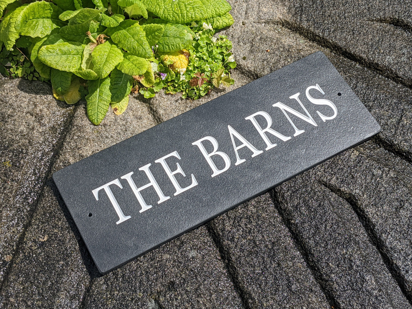 Slate house name, slate custom name, slate sign, custom house name, custom house sign, contemporary house sign, grey and white house sign, slate grey and white, engraved slate, engraved house name, slate house number, slate door number, slate address sign, slate address number