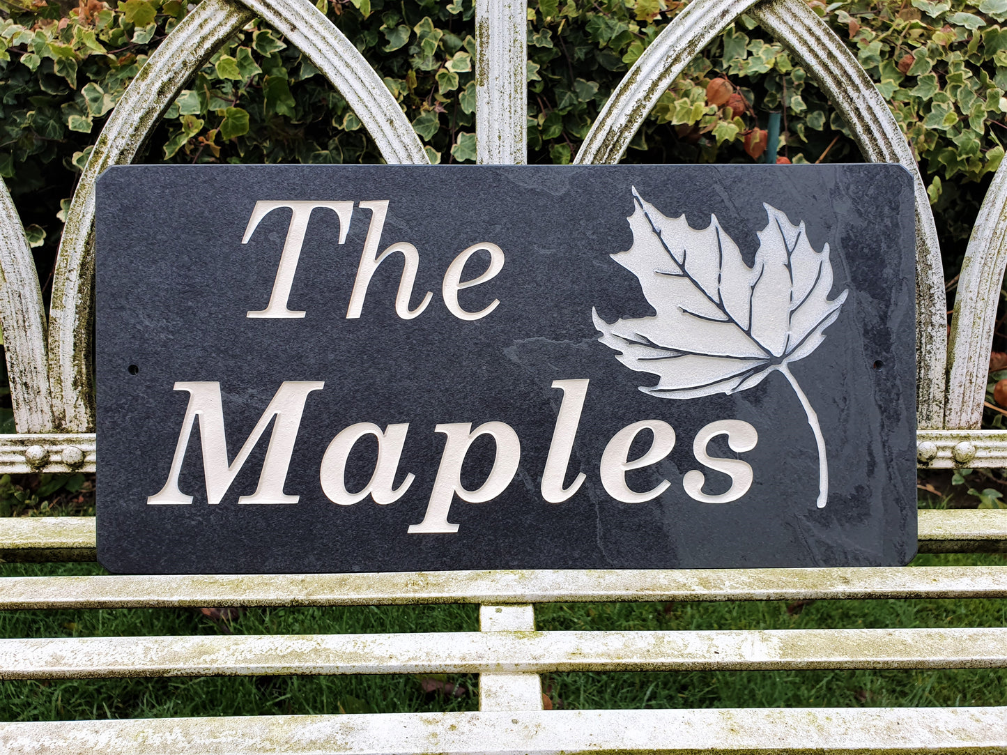 Slate house name, slate custom name, slate sign, custom house name, custom house sign, contemporary house sign, grey and white house sign, slate grey and white, engraved slate, engraved house name, slate house number, slate door number, slate address sign, slate address number
