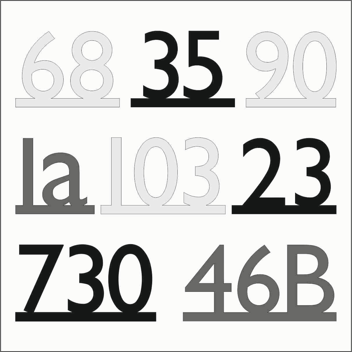 door number, house number, address number, custom made door number, door numbers, easy to install door numbers, black door numbers