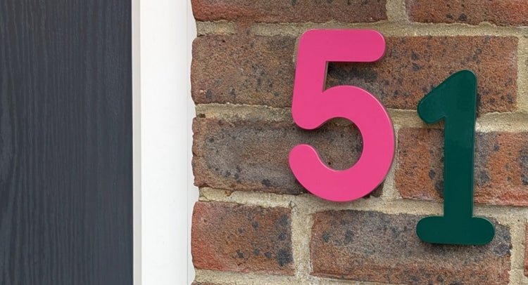 Colourful House Numbers