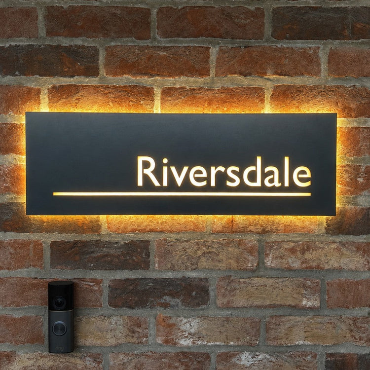 LED House Names for mains connection behind the sign